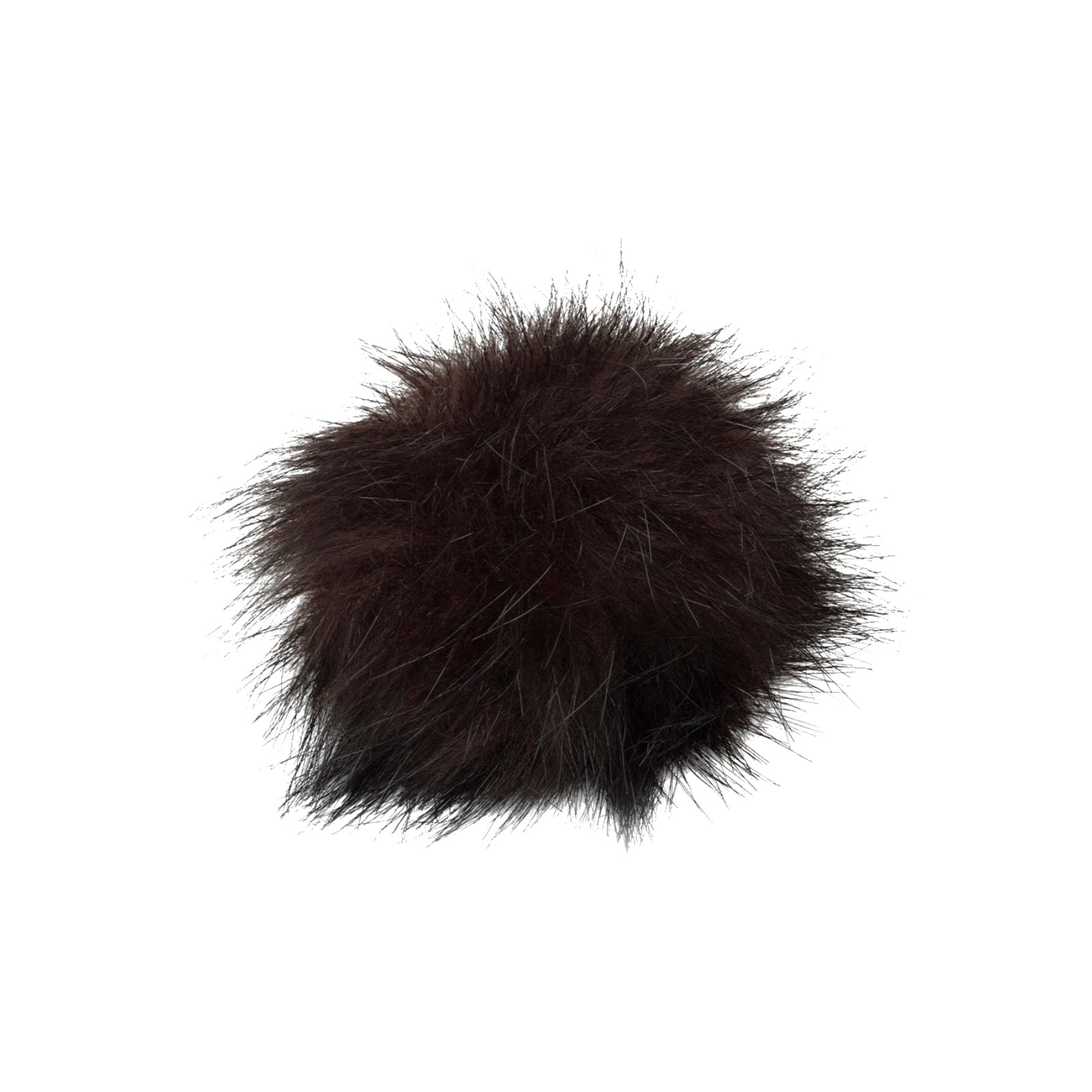 Fell Pompon für Mützen, mit Druckknopf